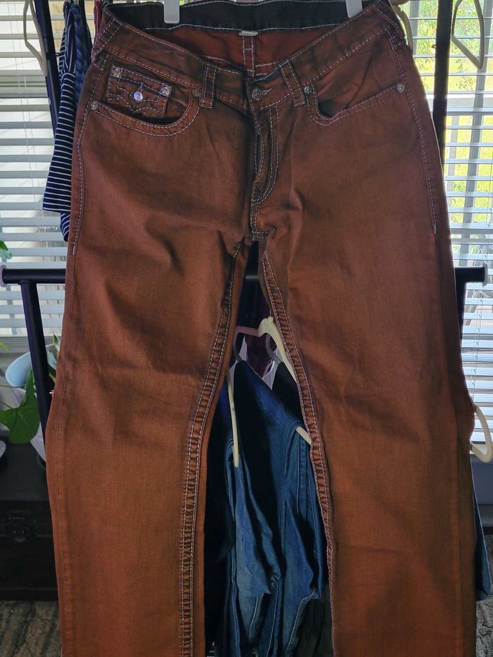 True Religion Jeans Orange Ascot Grey Big T 38